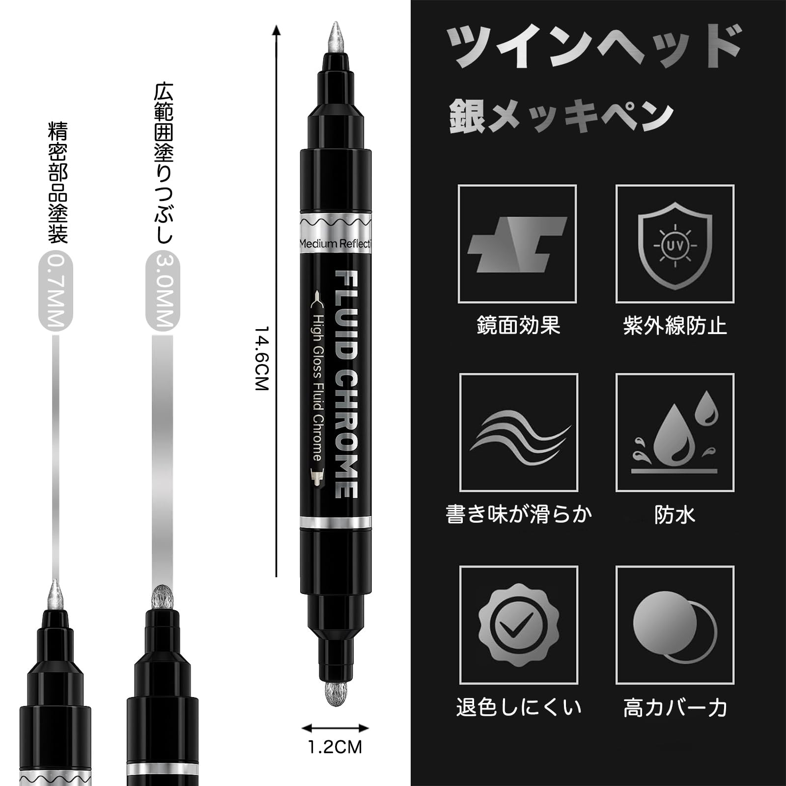 Amazon | RONRYXA 銀メッキ ペン シルバー 水性 メッキ塗料 塗るだけで
